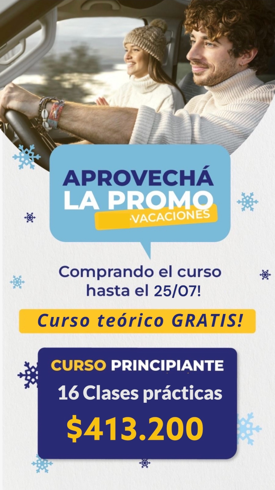 16 Clases $413.200 + Curso Teórico GRATIS!