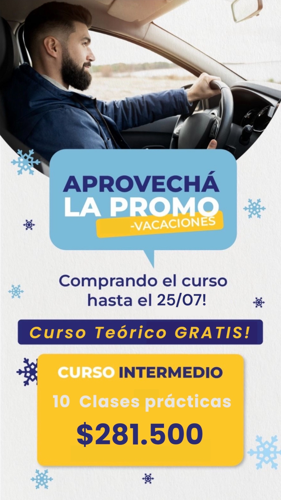 10 Clases $281.500 + Curso Teorico GRATIS!